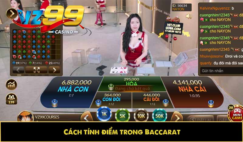 Cách tính điểm trong Baccarat